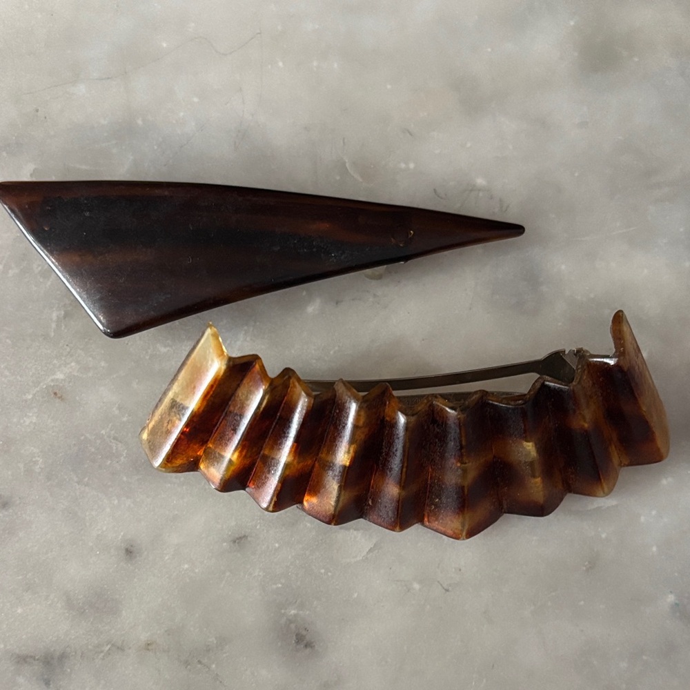 Brown Hair Clips Made in France